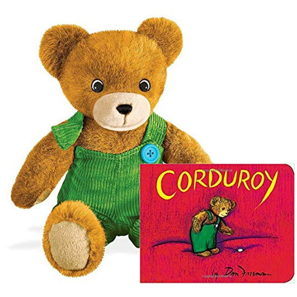 Kohl's Cares for Kids Plush Corduroy Teddy Bear Green Overalls 14 Stuffed Animal for sale online